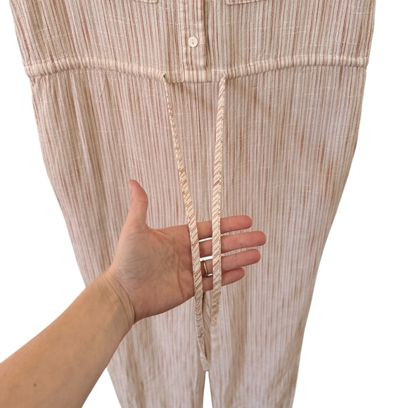 Line + Dot Pascal Jumpsuit Cream Orange Striped Size Small - Picture 8 of 16